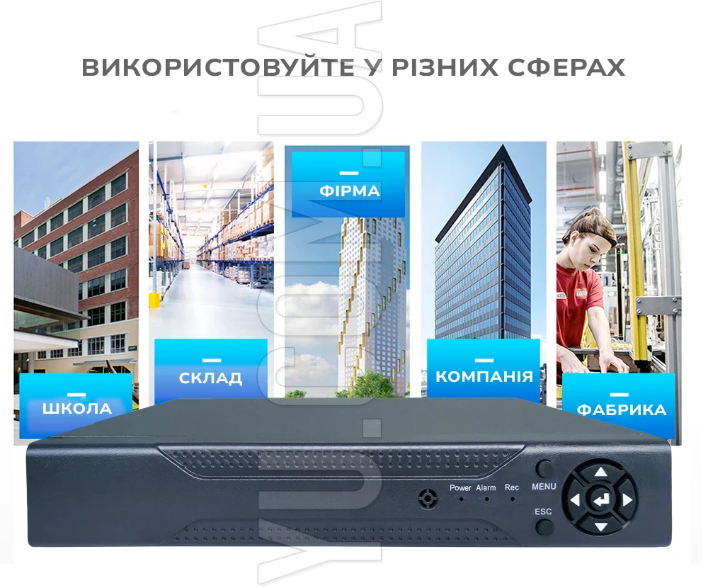 Стационарный 8-канальный регистратор DVR CAD 6608/1208 AHD 8ch для системы видеонаблюдения